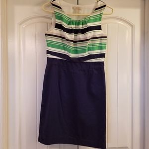 Banana Republic navy and green dress size 6